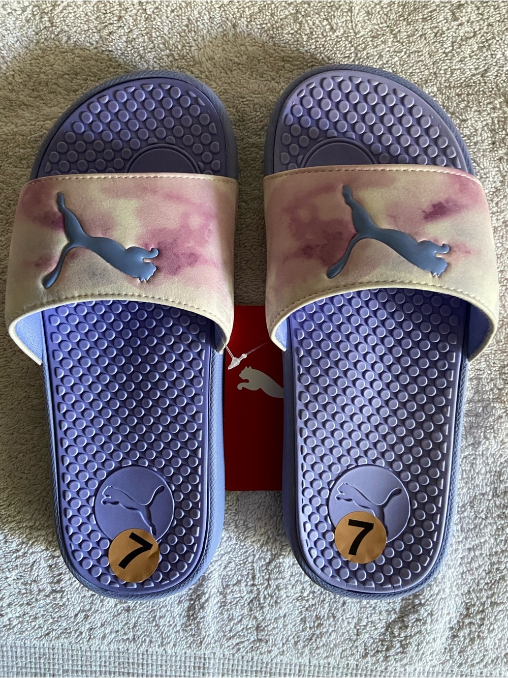 Puma Women’s ' Purple Tie-Dye Slide Sandals